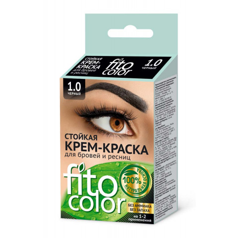 Крем-краска стойкая для бровей и ресниц Фито Косметик Fito color, цвет черный (на 2 применения), 2х2 мл Крем-краска стойкая для бровей и ресниц Фито Косметик Fito color, цвет черный (на 2 применения), 2х2 мл
