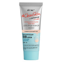 #CleanSkin с серебром для проблемной кожи Маскирующий ВВ-крем с себорегулирующим действием SPF15 30мл